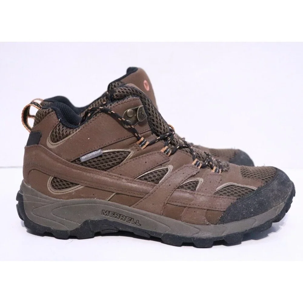 Merrell Brown and Black Kids Hiking Boots